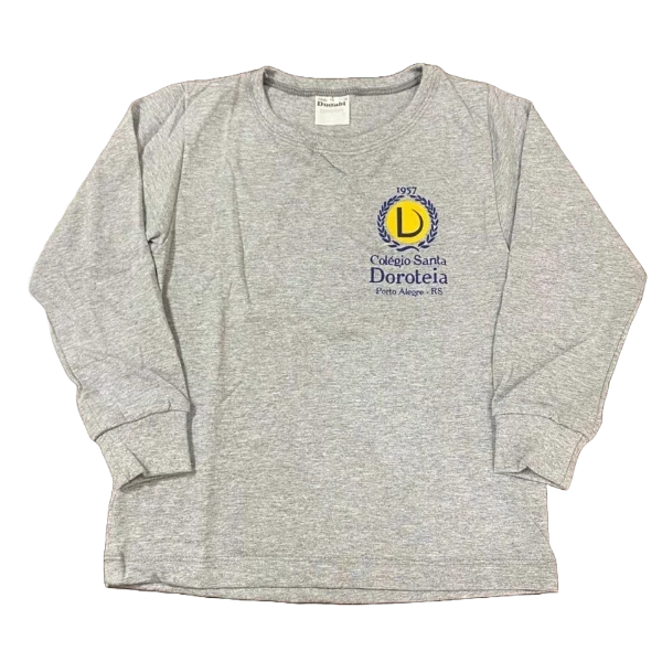 Camiseta Manga Longa Cinza Doroteia