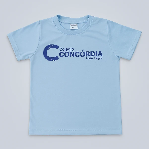 Camiseta Manga Curta Azul-Claro Concórdia